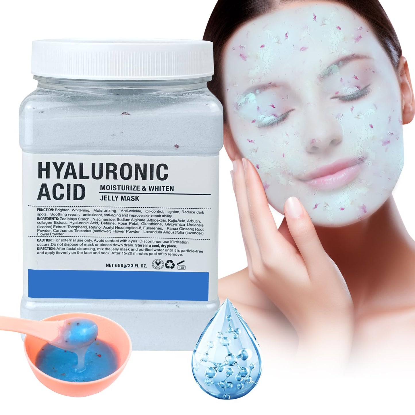 Angeland Jelly Mask for Facials Professional, Hydrating & Moisturizing Peel-Off Natural Gel Face Mask SkinCare, Professional Spa Use Jelly Face Masks, - dailyvitalstore