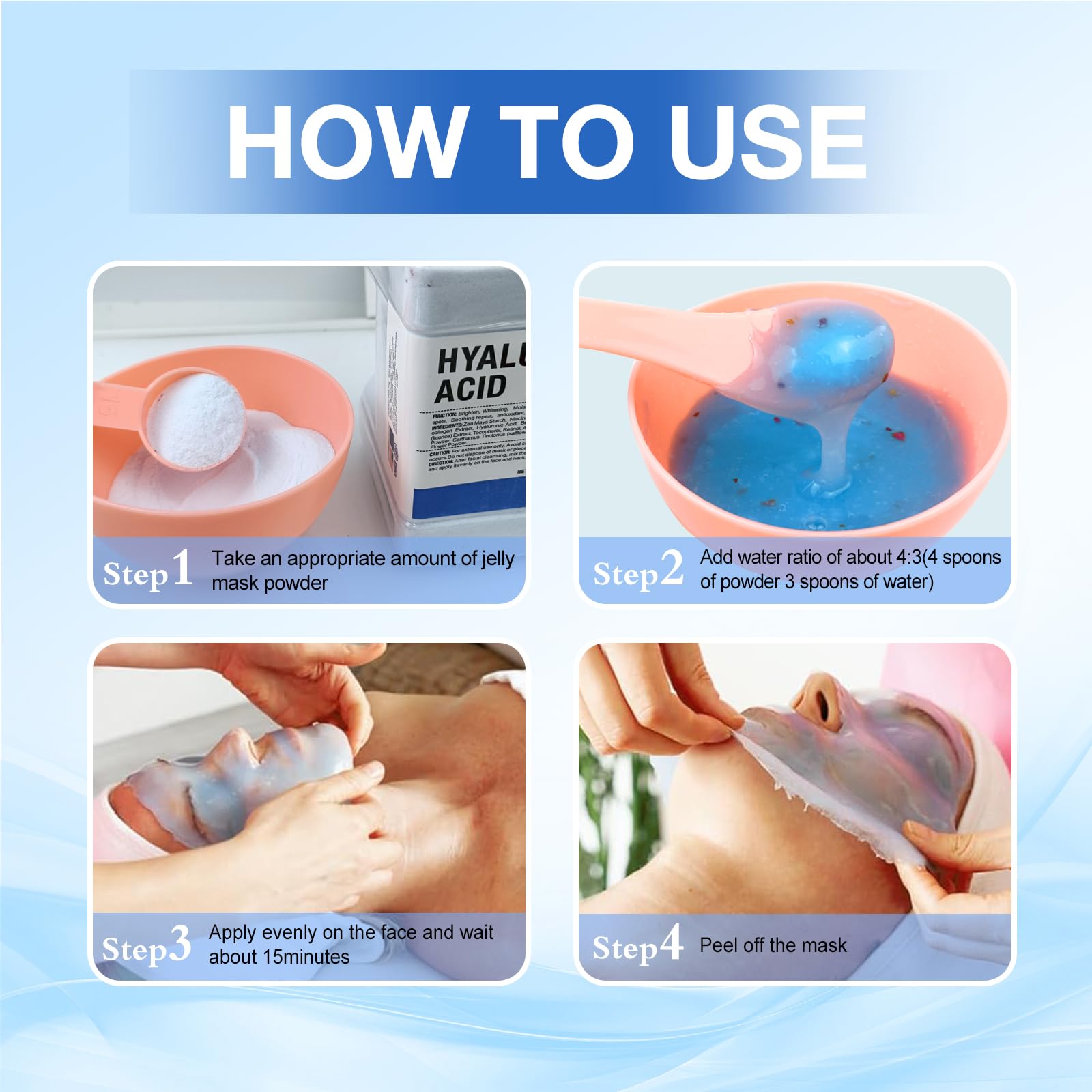 Angeland Jelly Mask for Facials Professional, Hydrating & Moisturizing Peel-Off Natural Gel Face Mask SkinCare, Professional Spa Use Jelly Face Masks, - dailyvitalstore