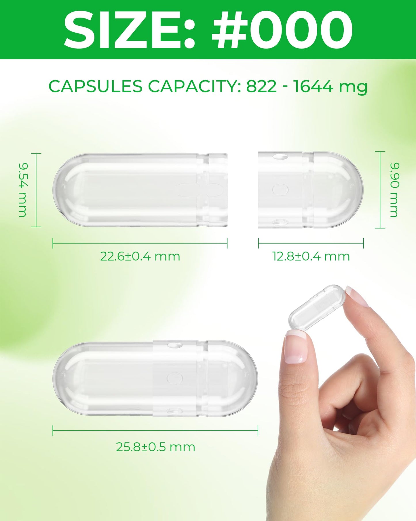 Angtai JN Capsules Size 000 Vegan Empty Plant Based Clear (100 Count) Gluten Free, Non-GMO, Halal Certified Pill Caps Filling Kit with 2 Spoons for Vegetarian DIY Your Own Supplements - dailyvitalstore