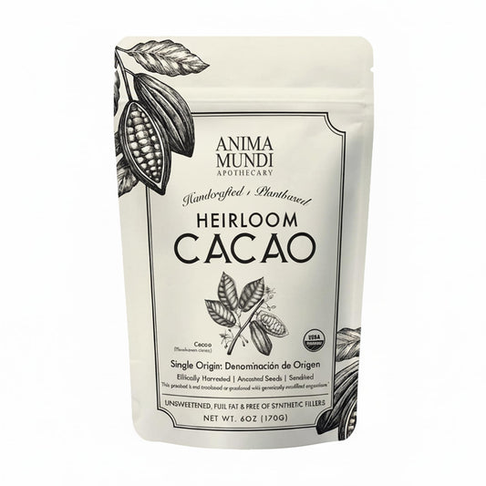 Anima Mundi Heirloom Cacao Powder - Organic Ancestral Seeds - Single Origin Ecuador Cacao Arriba Superfood for Ceremonial Rituals - Antioxidant-Rich - dailyvitalstore