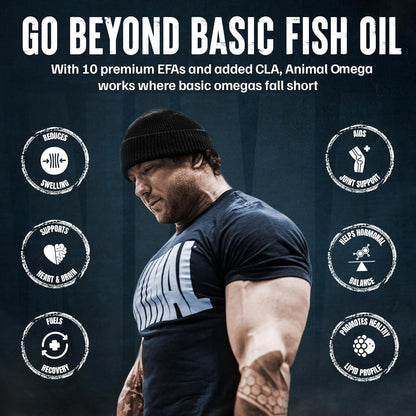 Animal Advanced Omega 3 Fatty Acids - 3500mg EPA DHA Fish Oil Omega 3 Supplement for Women & Men High Potency Blend with CLA GLA ALA for Brain Skin Eye Immune Joint Health 30 Pill Packs - dailyvitalstore