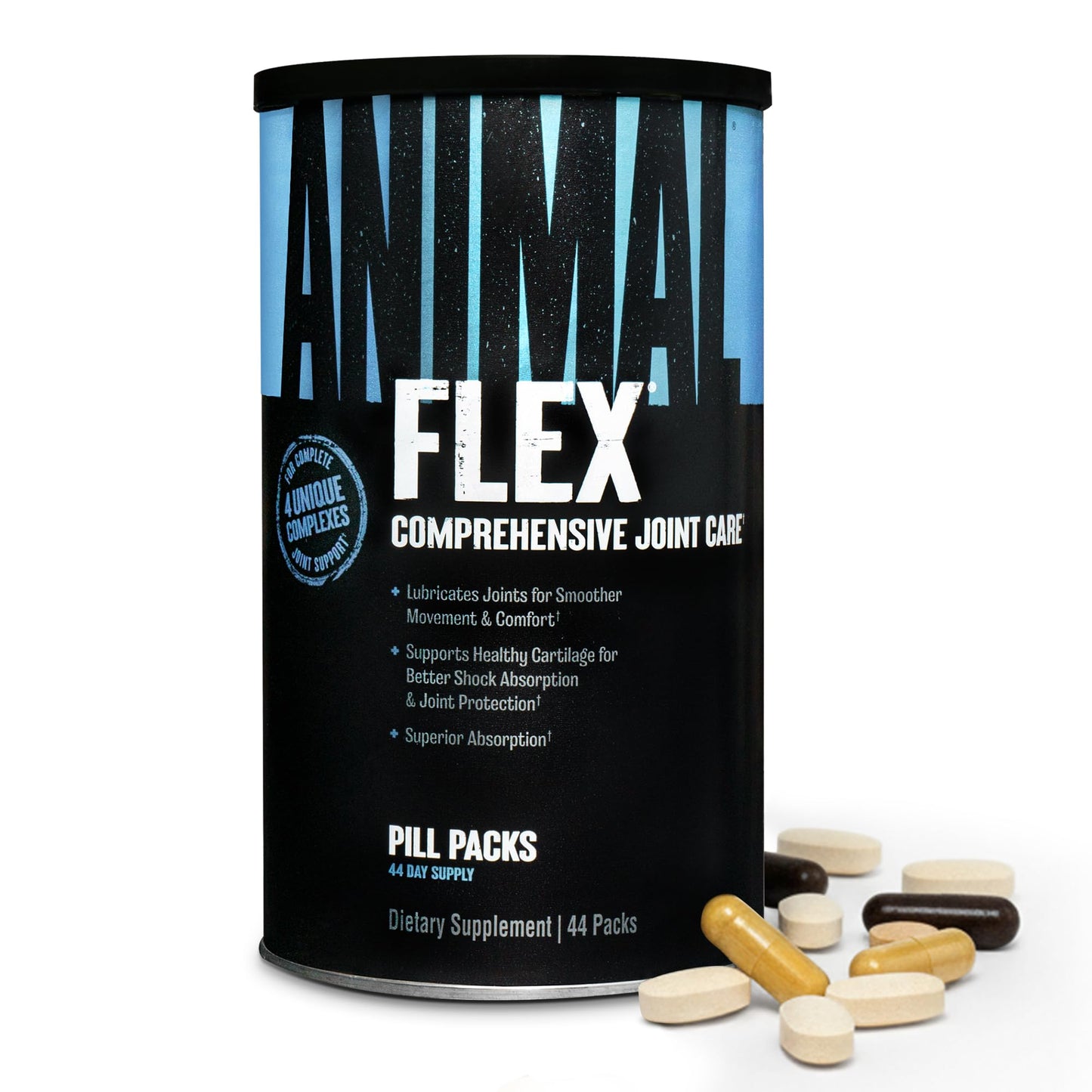 Animal Flex - Glucosamine Chondroitin Joint Supplement for Women and Men Discomfort with Turmeric, MSM, Boswellia for Cartilage, Joint Health, Muscles, Back, Knees, Shoulder, and Hip, 44 Packs - dailyvitalstore