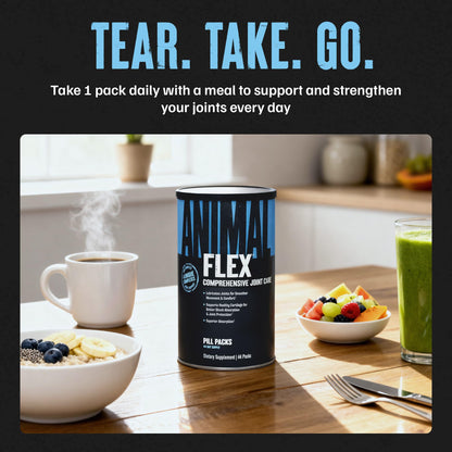 Animal Flex - Glucosamine Chondroitin Joint Supplement for Women and Men Discomfort with Turmeric, MSM, Boswellia for Cartilage, Joint Health, Muscles, Back, Knees, Shoulder, and Hip, 44 Packs - dailyvitalstore