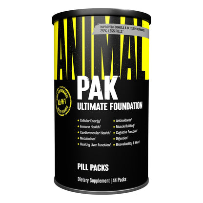 Animal Pak - Convenient Multivitamin for Men & Women Daily All-in-One Vitamin & Supplement Pack - Zinc, Vitamins C, B, D, Amino Acids, and Immune Support - Sports Nutrition Performance - 44 Count - dailyvitalstore