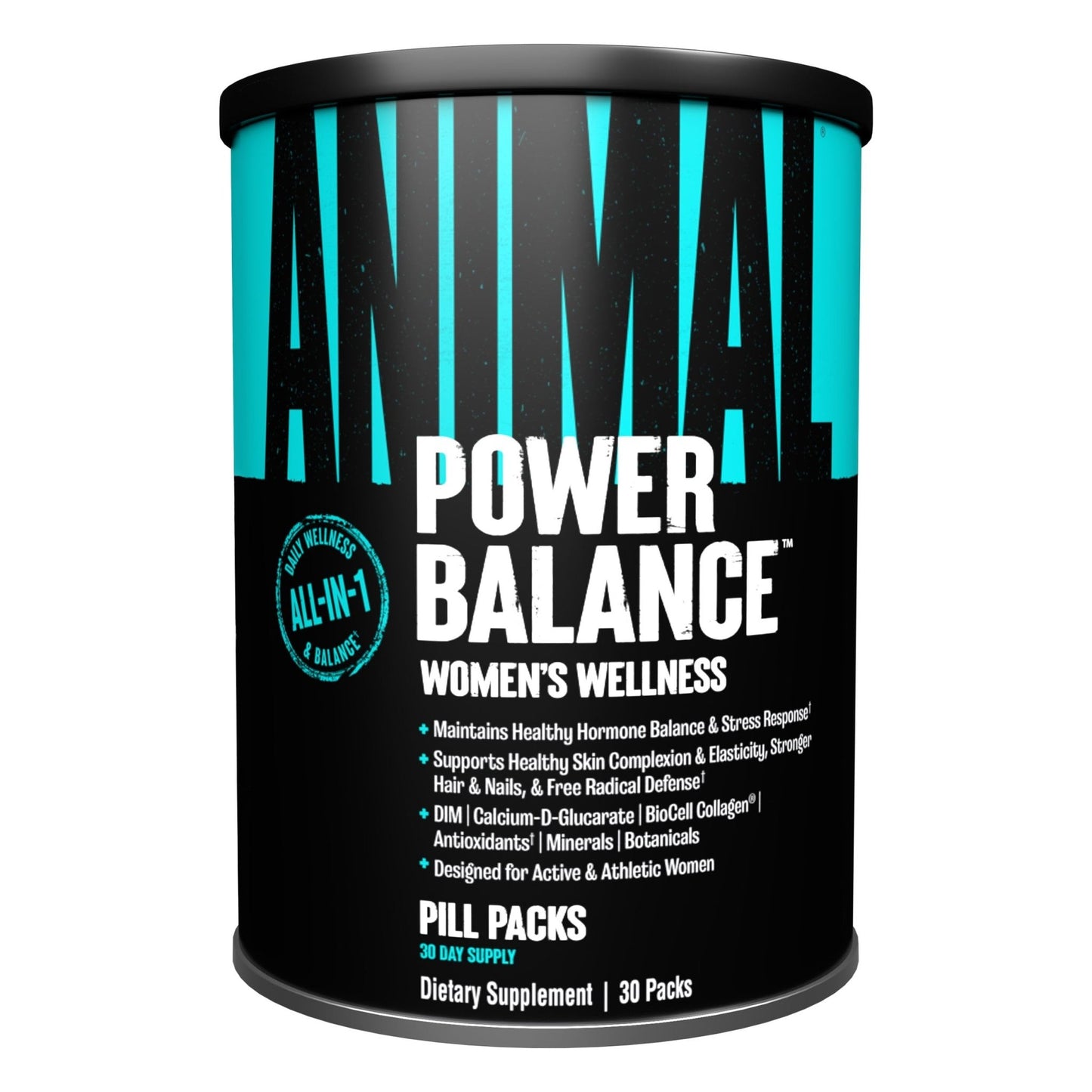 Animal Power Balance – Women's Alpha F Comprehensive Formula – Supports Hormonal Balance, Complexion, Hair, Nails, Mood and Stress, Intestinal Health, & Bone and Joint Health – 30 Packs - dailyvitalstore