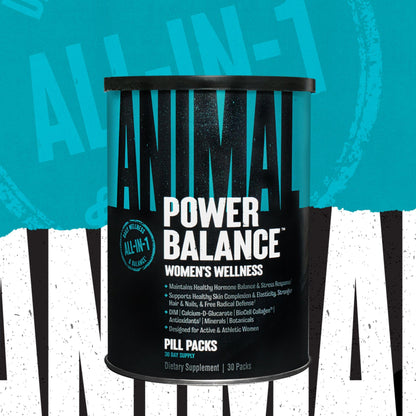 Animal Power Balance – Women's Alpha F Comprehensive Formula – Supports Hormonal Balance, Complexion, Hair, Nails, Mood and Stress, Intestinal Health, & Bone and Joint Health – 30 Packs - dailyvitalstore