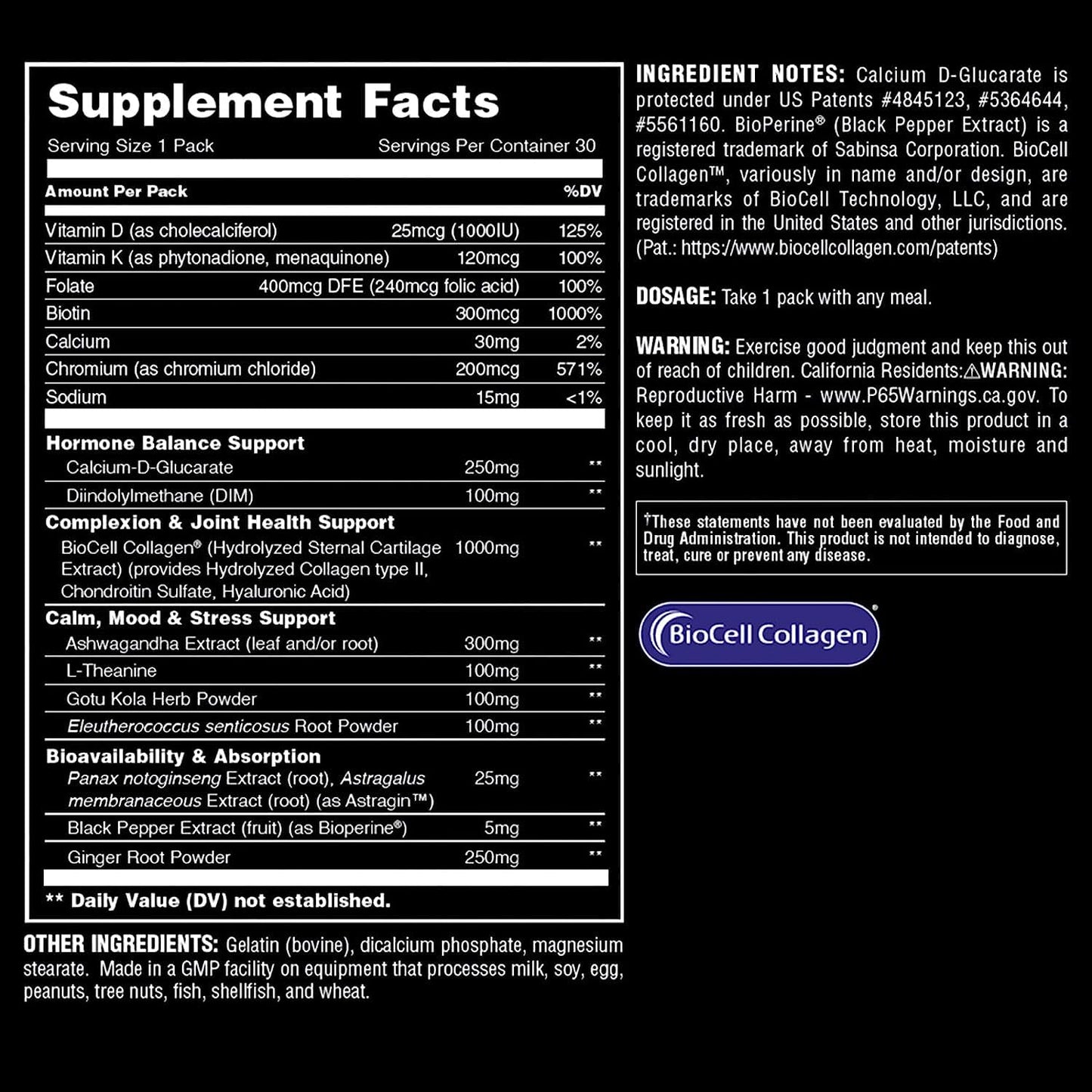 Animal Power Balance – Women's Alpha F Comprehensive Formula – Supports Hormonal Balance, Complexion, Hair, Nails, Mood and Stress, Intestinal Health, & Bone and Joint Health – 30 Packs - dailyvitalstore