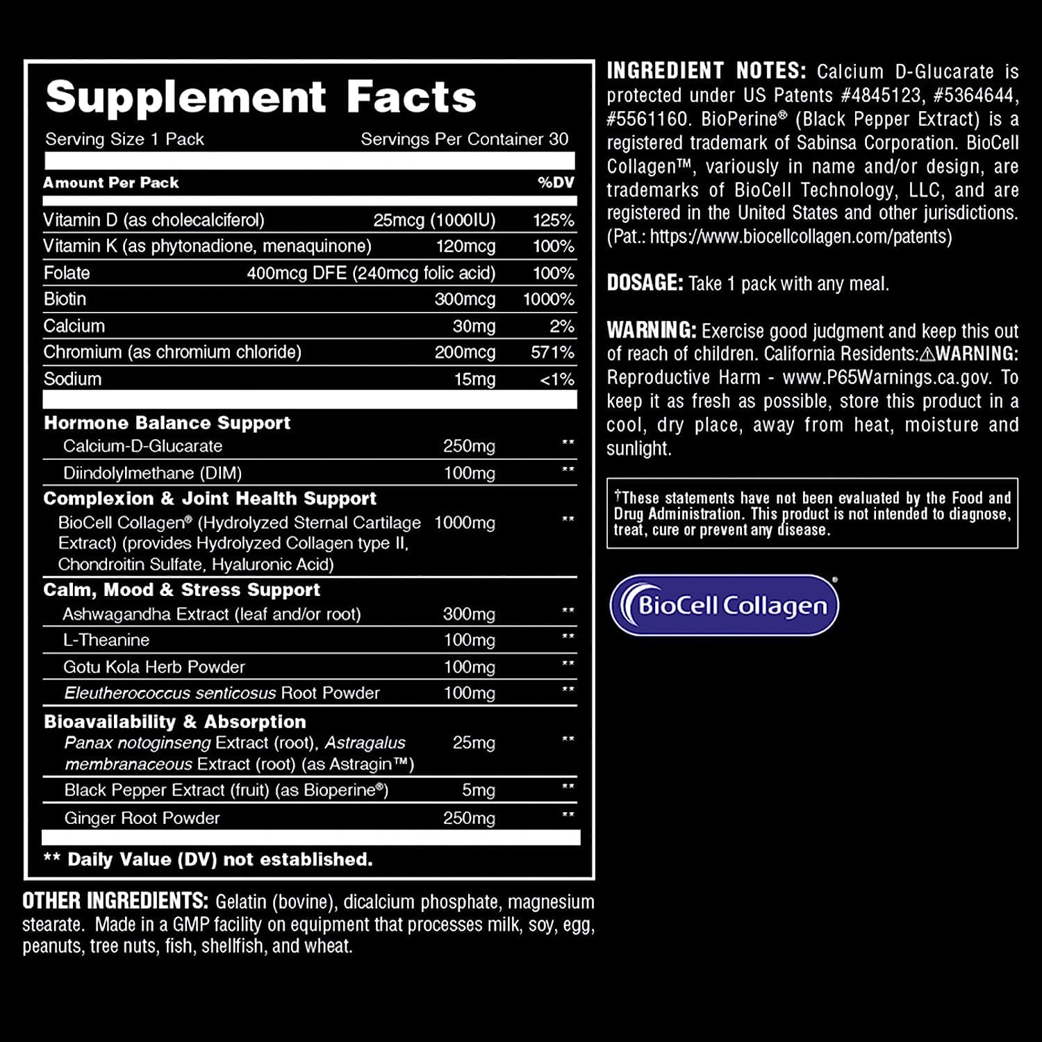 Animal Power Balance – Women's Alpha F Comprehensive Formula – Supports Hormonal Balance, Complexion, Hair, Nails, Mood and Stress, Intestinal Health, & Bone and Joint Health – 30 Packs - dailyvitalstore