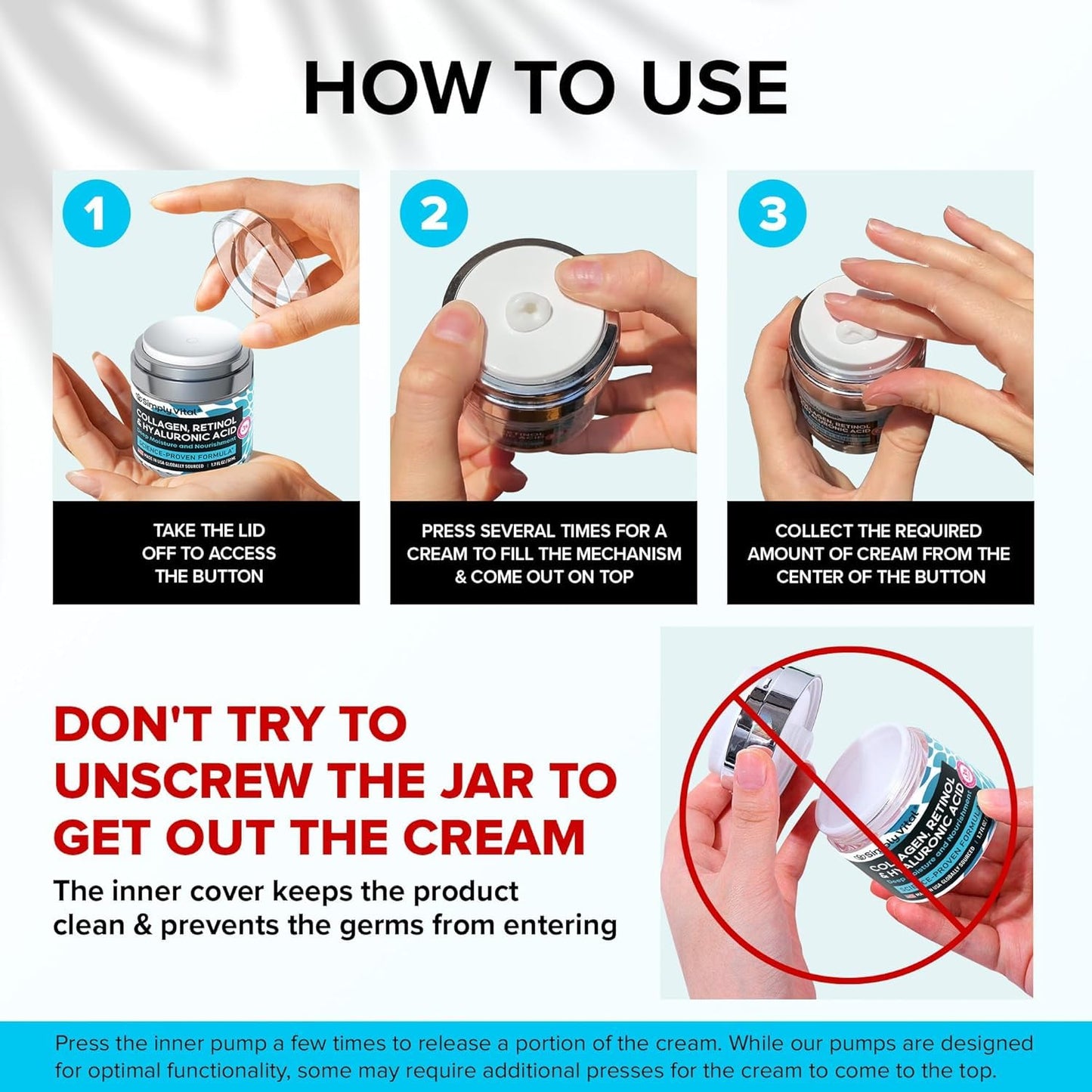 Anti-Aging Face Moisturizer with Retinol, Collagen & Hyaluronic Acid - Made in USA - Moisturizer Face Cream for Women & Men - Firming & Hydrating Neck Cream - Day & Night Skin Care - 1.7 fl oz - dailyvitalstore