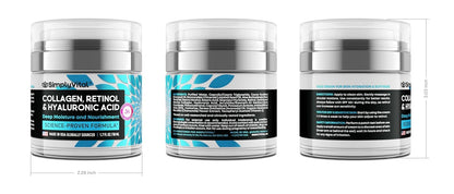 Anti-Aging Face Moisturizer with Retinol, Collagen & Hyaluronic Acid - Made in USA - Moisturizer Face Cream for Women & Men - Firming & Hydrating Neck Cream - Day & Night Skin Care - 1.7 fl oz - dailyvitalstore