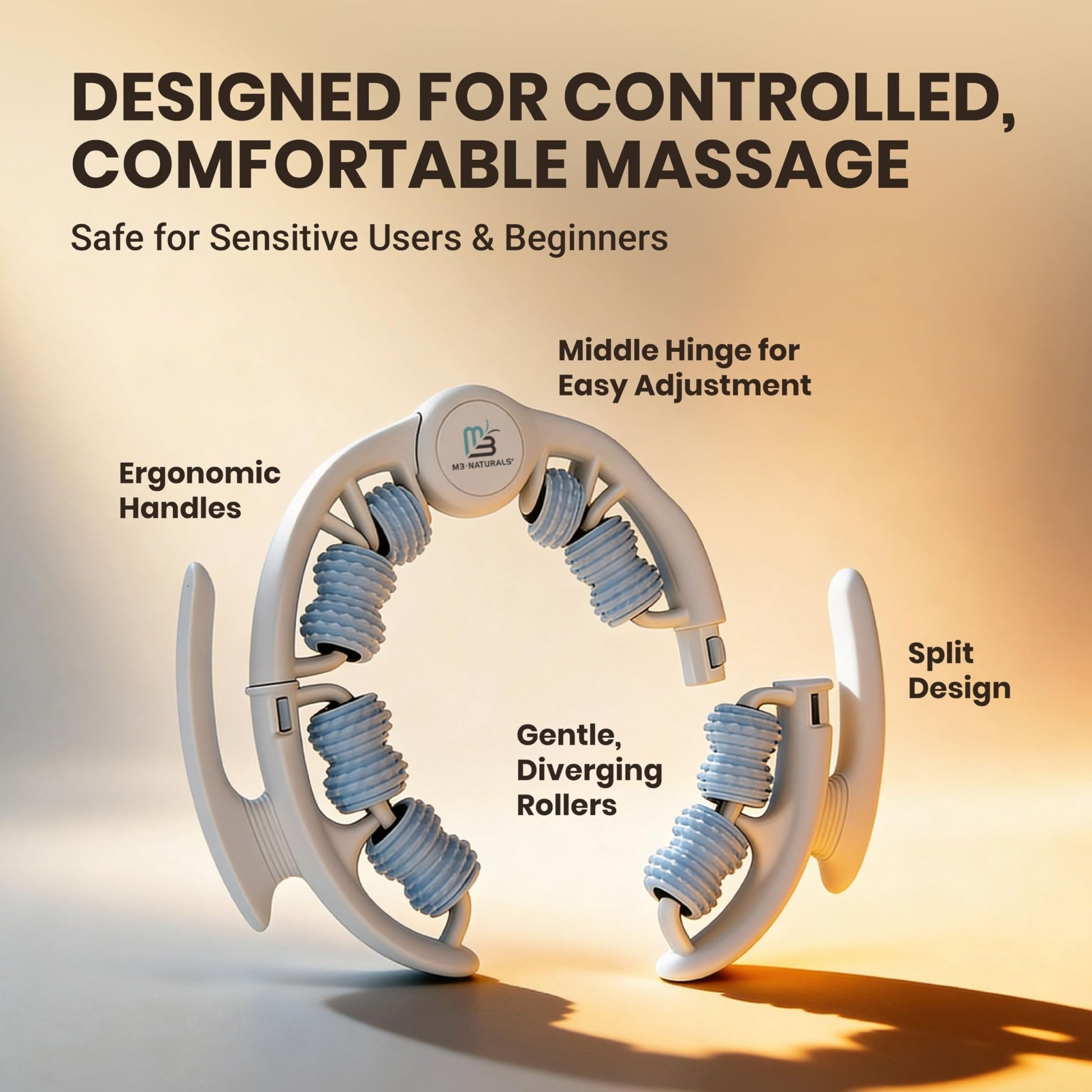 Anti Cellulite Roller & Lymphatic Drainage Massager | Fascia Blaster for Contoured & Smoother Skin | Tool for Sore Arms, Legs, Stomach & Buttocks by M3 – Multicolor - dailyvitalstore