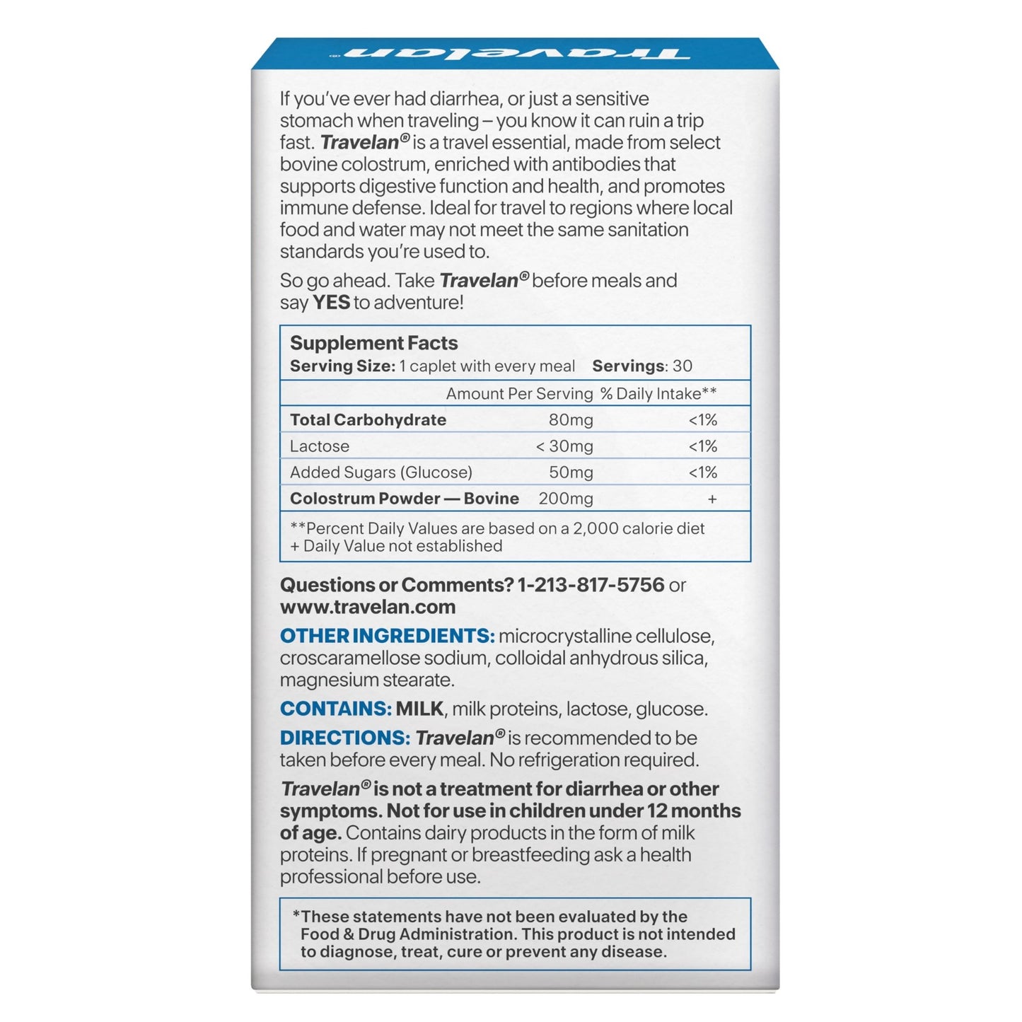 Anti Diarrhea Pills Help Prevent Traveler’s Diarrhea Before It Starts, Clinically Proven, Travel Essentials, Drug-Free Colostrum, Natural Digestive and Immune Support Supplement, 30 Count - dailyvitalstore