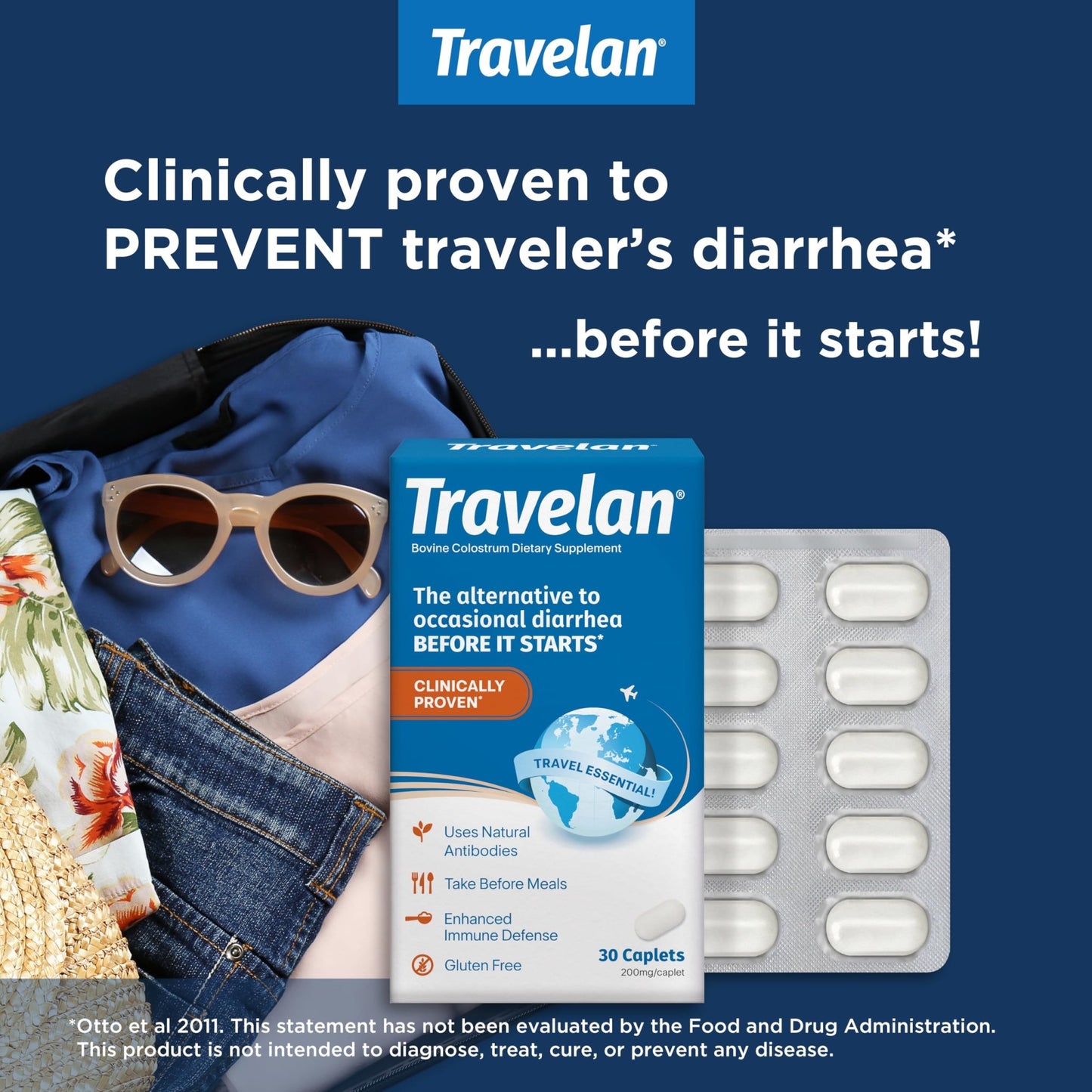 Anti Diarrhea Pills Help Prevent Traveler’s Diarrhea Before It Starts, Clinically Proven, Travel Essentials, Drug-Free Colostrum, Natural Digestive and Immune Support Supplement, 30 Count - dailyvitalstore