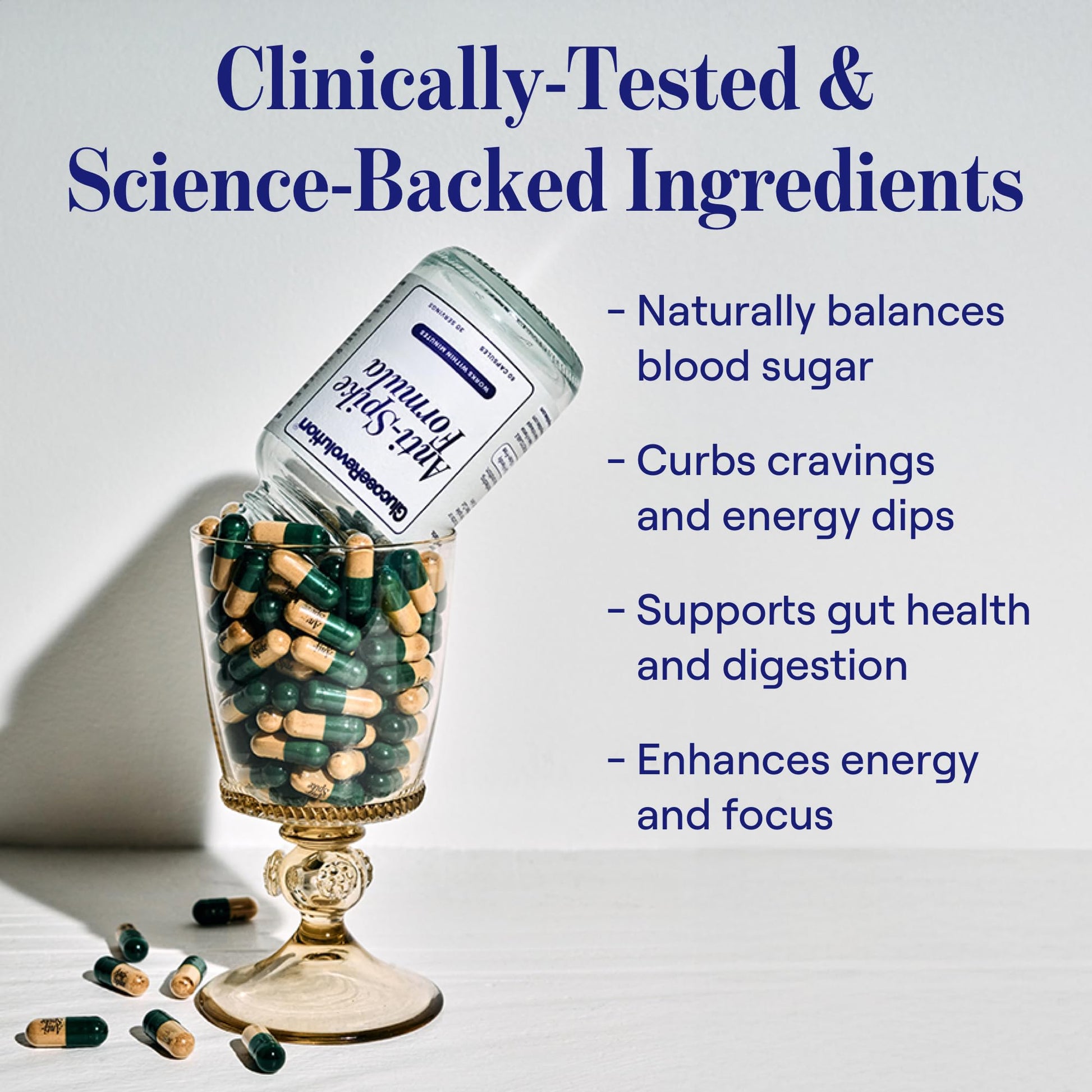 Anti-Spike Formula by The Glucose Goddess - Supports Healthy Blood Sugar Levels Already Within Normal Range, Vegan, Gluten-Free, 60 Capsules (30-Day Supply) - dailyvitalstore