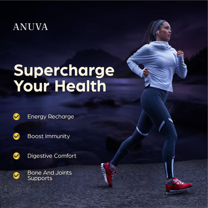 Anuva 16-in-1 Sea Moss Capsules | Black Seed Oil, Ashwagandha, with Vitamin C, D3, Turmeric, Burdock, Bladderwrack & Multi-Minerals | Immune, Skin, Joint & Energy Support | 60 Veggie Capsules - dailyvitalstore