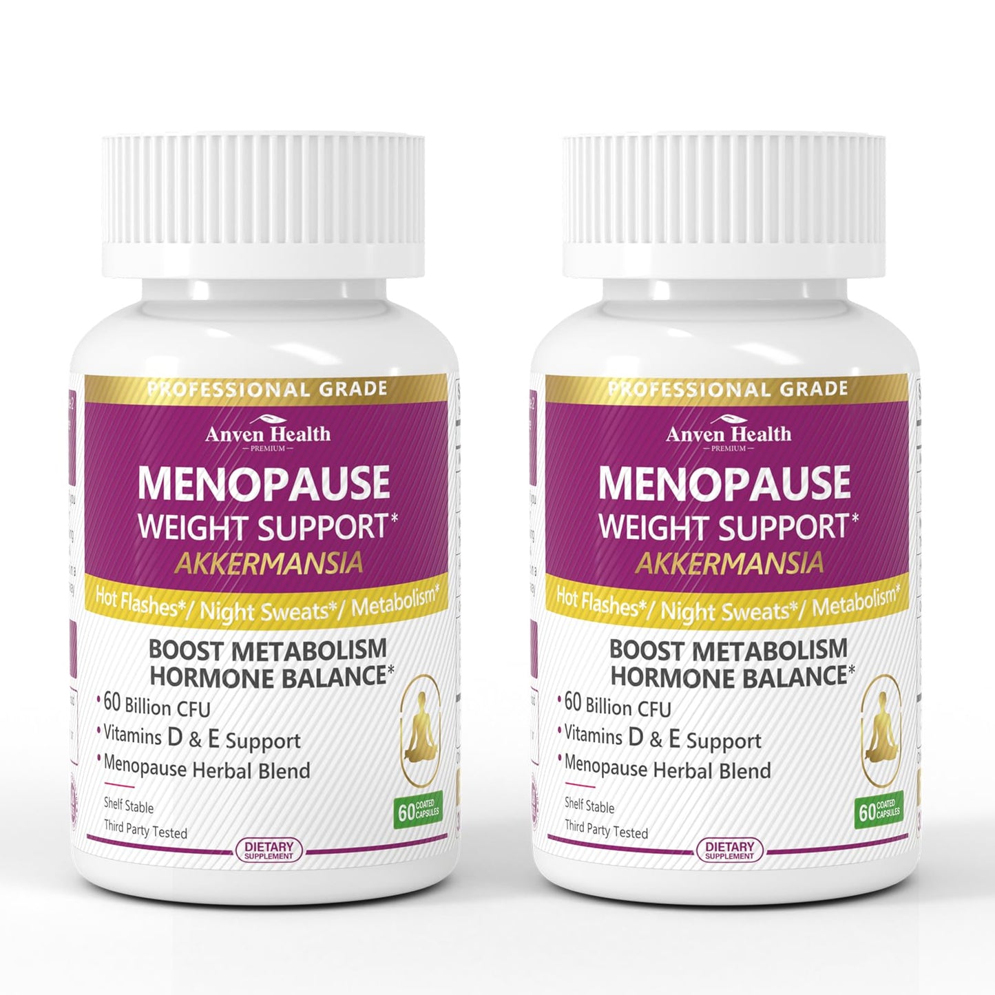 Anven Health Menopause Supplements for Women 60 Billion with Akkermansia Probiotic & Prebiotic, Vitamin D & E for Hormone Balance, Metabolism, Gut Health, Hot Flashes - Non-GMO | 120 Caps - dailyvitalstore