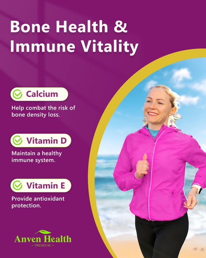 Anven Health Menopause Supplements for Women 60 Billion with Akkermansia Probiotic & Prebiotic, Vitamin D & E for Hormone Balance, Metabolism, Gut Health, Hot Flashes - Non-GMO | 120 Caps - dailyvitalstore