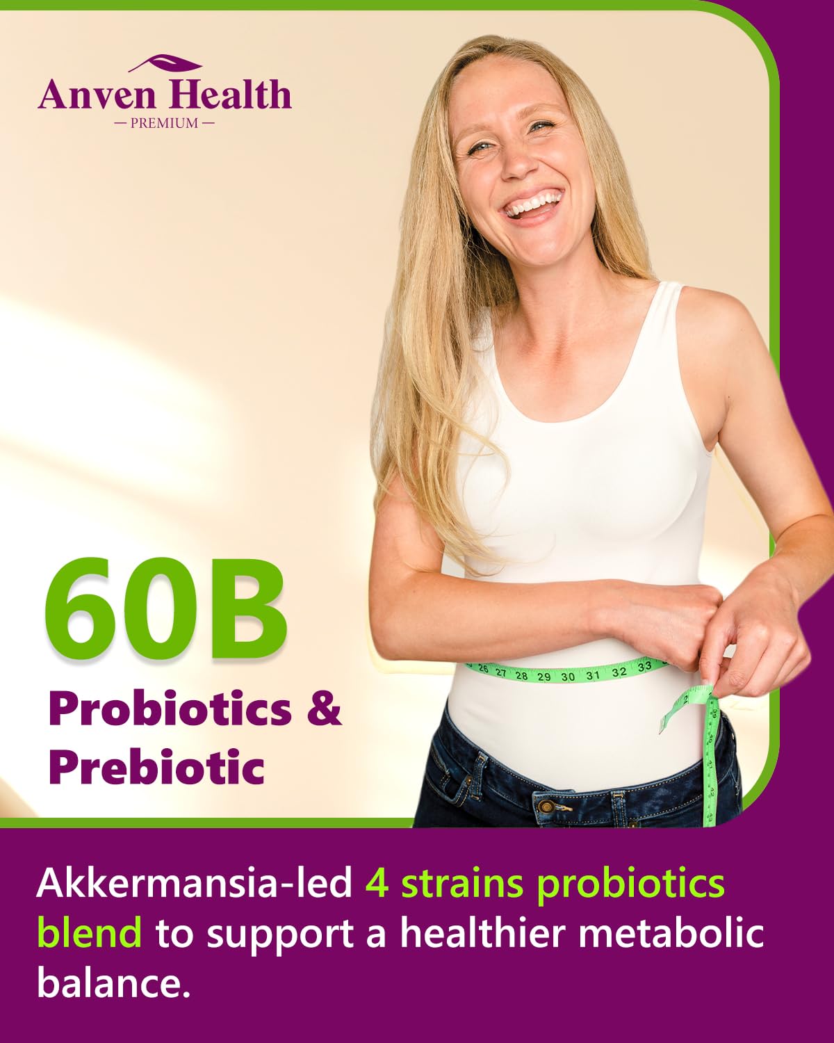 Anven Health Menopause Supplements for Women 60 Billion with Akkermansia Probiotic & Prebiotic, Vitamin D & E for Hormone Balance, Metabolism, Gut Health, Hot Flashes - Non-GMO | 120 Caps - dailyvitalstore