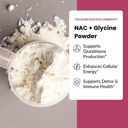 Apeiron Elementals NAC + Glycine Powder - 2500mg - Glutathione Production, Immune Support, & Cellular Energy - dailyvitalstore