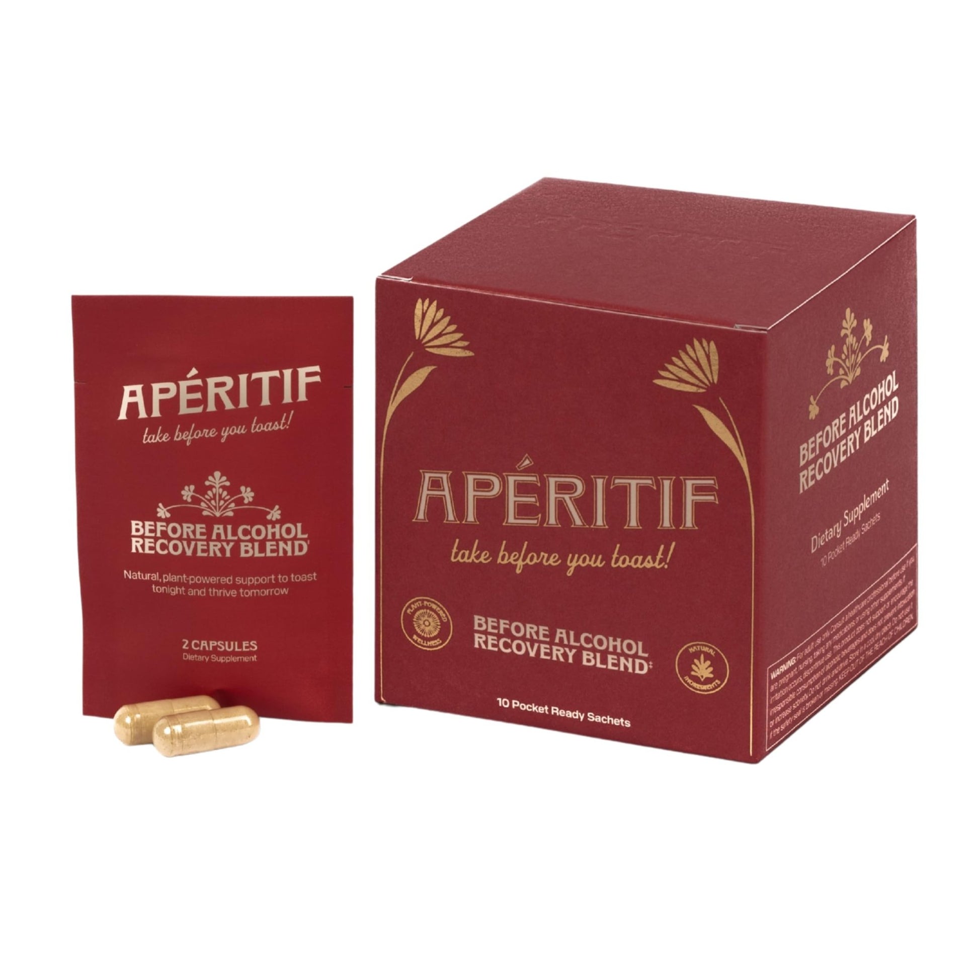 Apéritif Before Alcohol Recovery Supplement - DHM (Dihydromyricetin), Milk Thistle, Turmeric & B Vitamins - Hydration & Liver Support for Morning Clarity - dailyvitalstore