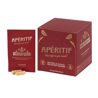 Apéritif Before Alcohol Recovery Supplement - DHM (Dihydromyricetin), Milk Thistle, Turmeric & B Vitamins - Hydration & Liver Support for Morning Clarity - dailyvitalstore