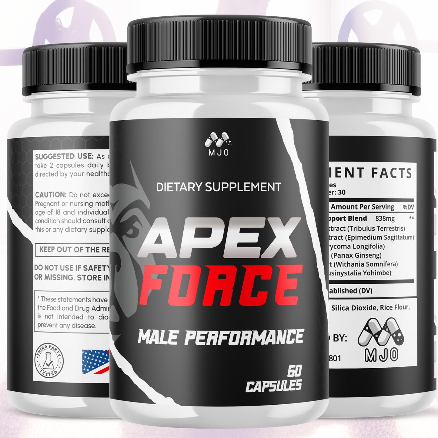 Apex Force Capsules, Official ApexForce Supplement Pills with All Natural Ingredients, Apex Force Maximum Strength Support with Premium Vitamins for Advanced Health & Overall Wellness (60 Capsules) - dailyvitalstore
