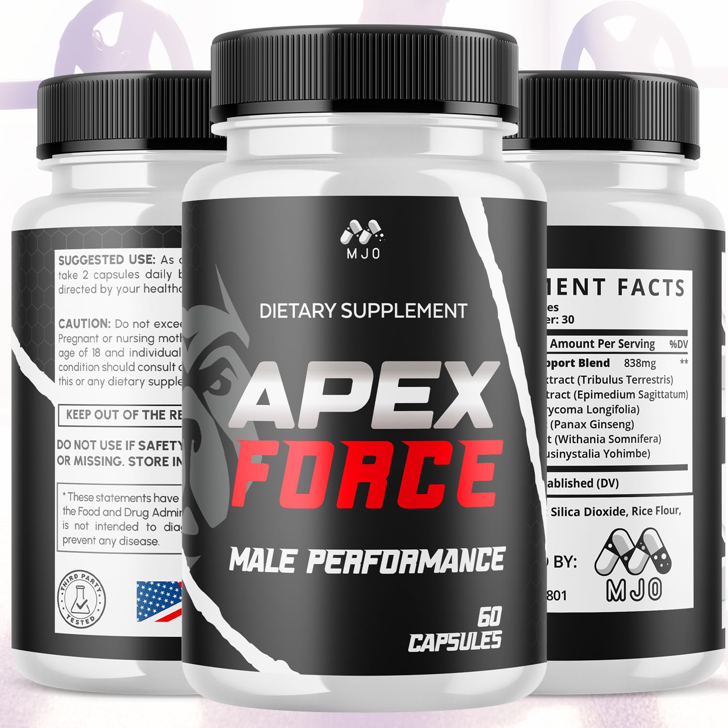 Apex Force Capsules, Official ApexForce Supplement Pills with All Natural Ingredients, Apex Force Maximum Strength Support with Premium Vitamins for Advanced Health & Overall Wellness (60 Capsules) - dailyvitalstore