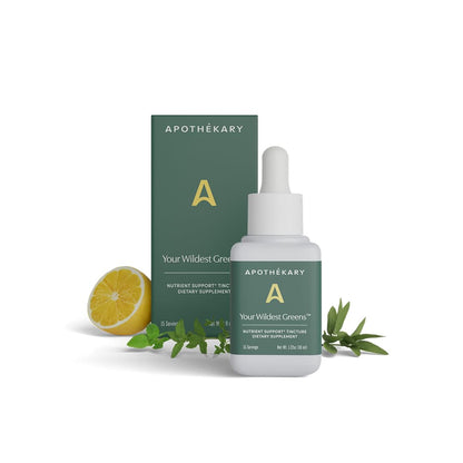 Apothékary Your Wildest Greens Herbal Liquid Drops, All-in-One Daily Superfood Supplement, Vitamin & Mineral Support, 5X Potency of Greens Powders, Sugar Free, Calorie Free, (15 Servings) 1.22oz - dailyvitalstore