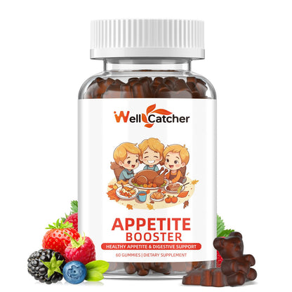 Appetite Booster Gummies for Kids Adults: Appetite Support Supplement with Bromelain Hawthorn Zinc Vitamin B12 for Healthy Digestive & Nutritional Balance, Sugar Free Mixed Fruit Flavor Vegan 30 Days - dailyvitalstore