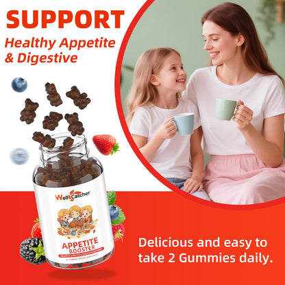 Appetite Booster Gummies for Kids Adults: Appetite Support Supplement with Bromelain Hawthorn Zinc Vitamin B12 for Healthy Digestive & Nutritional Balance, Sugar Free Mixed Fruit Flavor Vegan 30 Days - dailyvitalstore