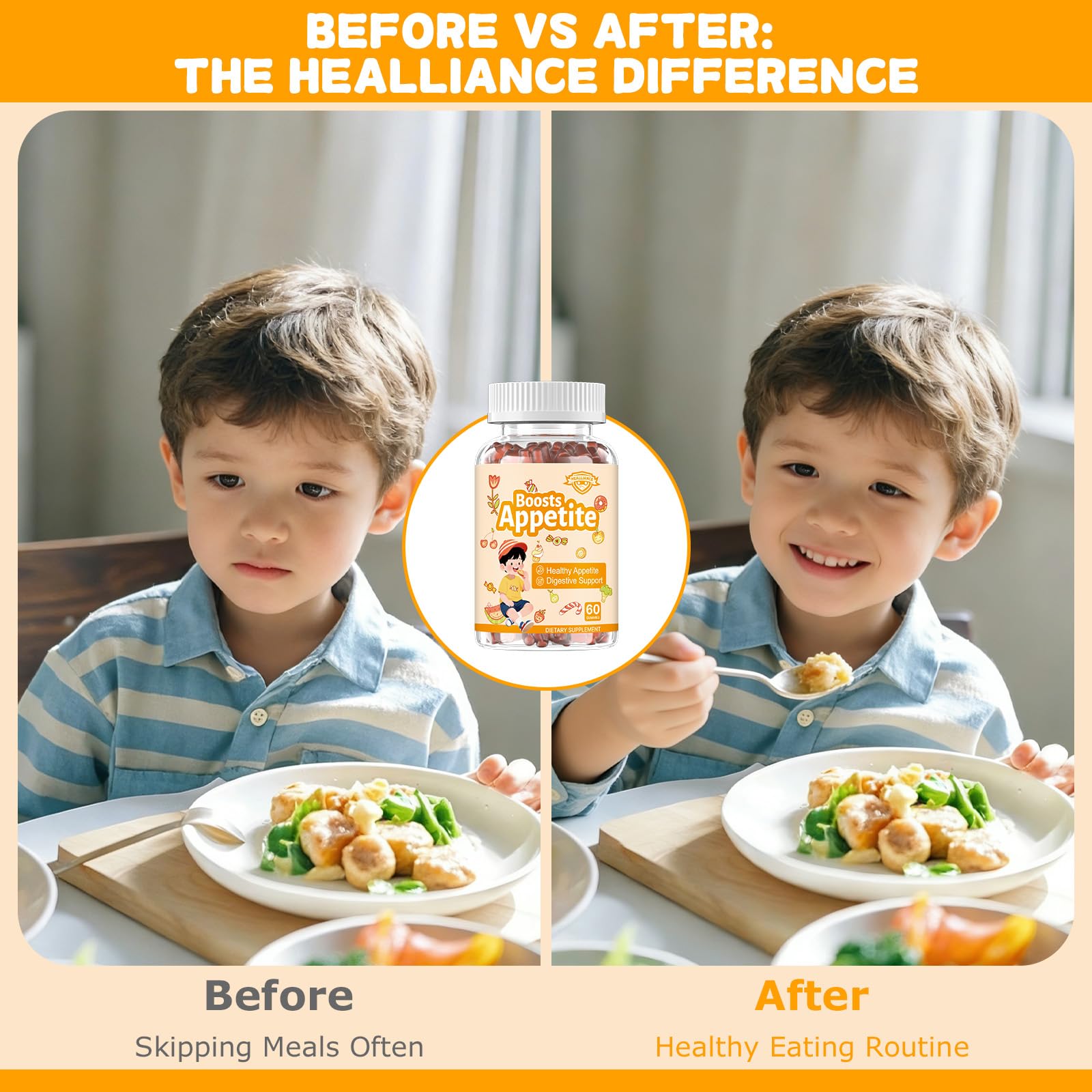 Appetite Booster Gummies for Kids Adults – Natural Blend of Hawthorn Zinc Carrot Supports Digestion Helps Increase Appetite, Promotes Healthy Eating Habits for Picky Eaters (Mixed Fruit Flavor) - dailyvitalstore