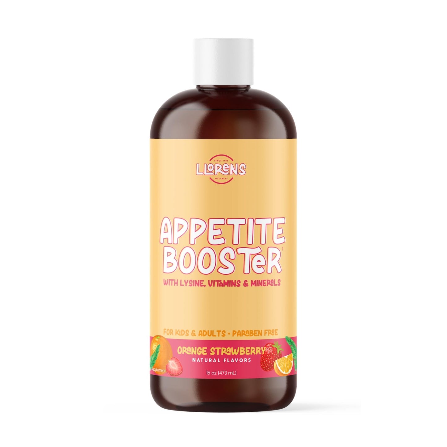Appetite Booster Weight Gainer for Kids, 16 Fl Oz, Natural Orange Strawberry By Llorens Wellness - dailyvitalstore