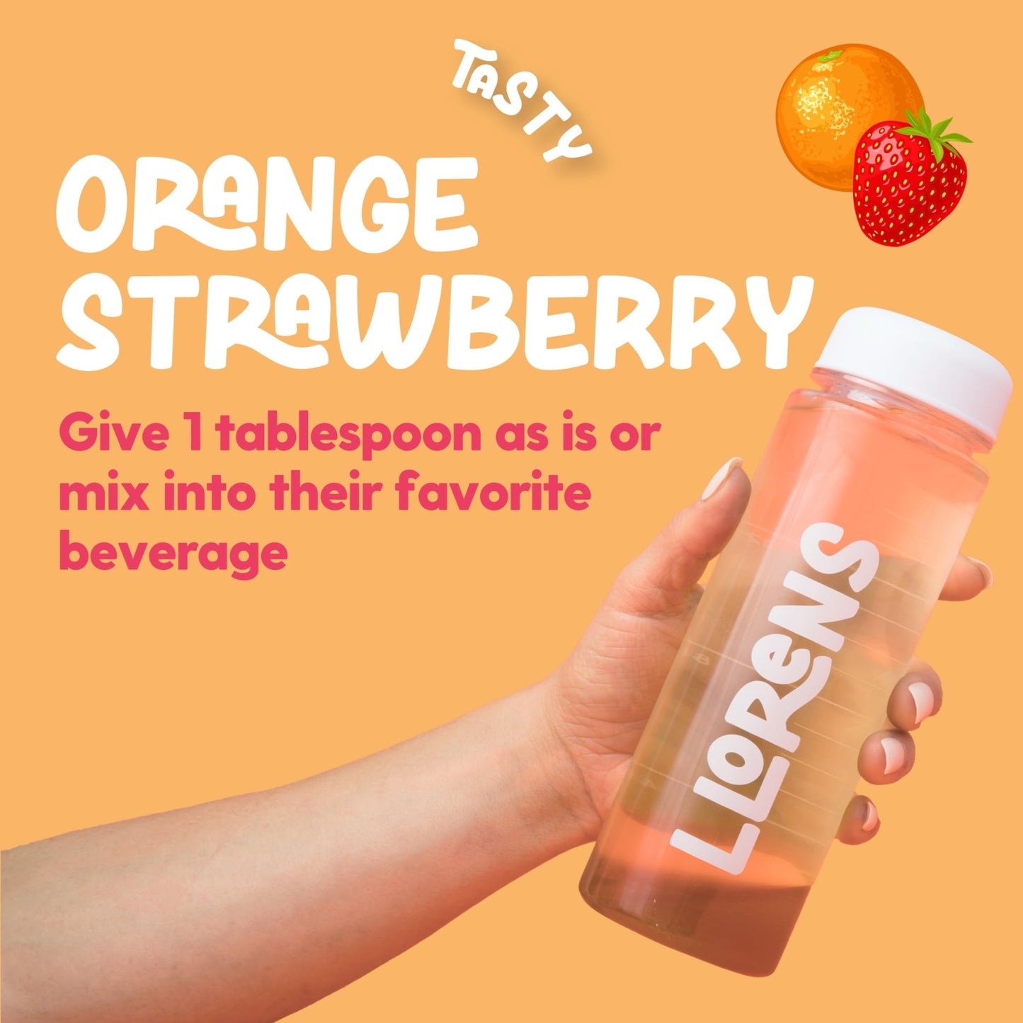 Appetite Booster Weight Gainer for Kids, 16 Fl Oz, Natural Orange Strawberry By Llorens Wellness - dailyvitalstore