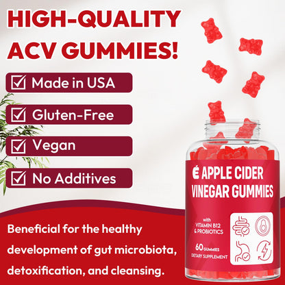 Apple Cider Vinegar Gummies 2000mg, Keto ACV Gummies with Probiotics, Keto Support & B12, Apple Cider Vinegar with Mother for Digestion, Metabolism, - dailyvitalstore