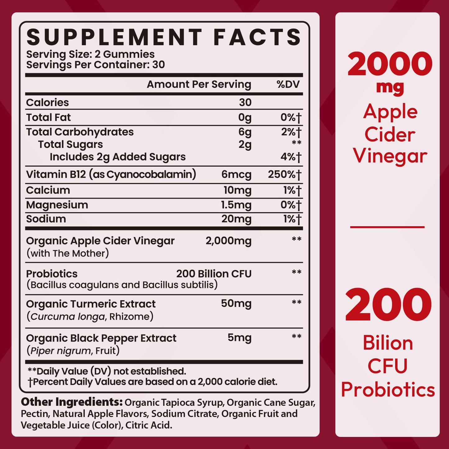 Apple Cider Vinegar Gummies 2000mg, Keto ACV Gummies with Probiotics, Keto Support & B12, Apple Cider Vinegar with Mother for Digestion, Metabolism, - dailyvitalstore