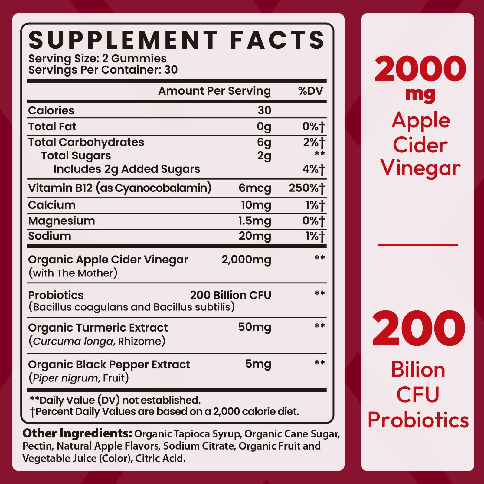 Apple Cider Vinegar Gummies 2000mg, Keto ACV Gummies with Probiotics, Keto Support & B12, Apple Cider Vinegar with Mother for Digestion, Metabolism, - dailyvitalstore