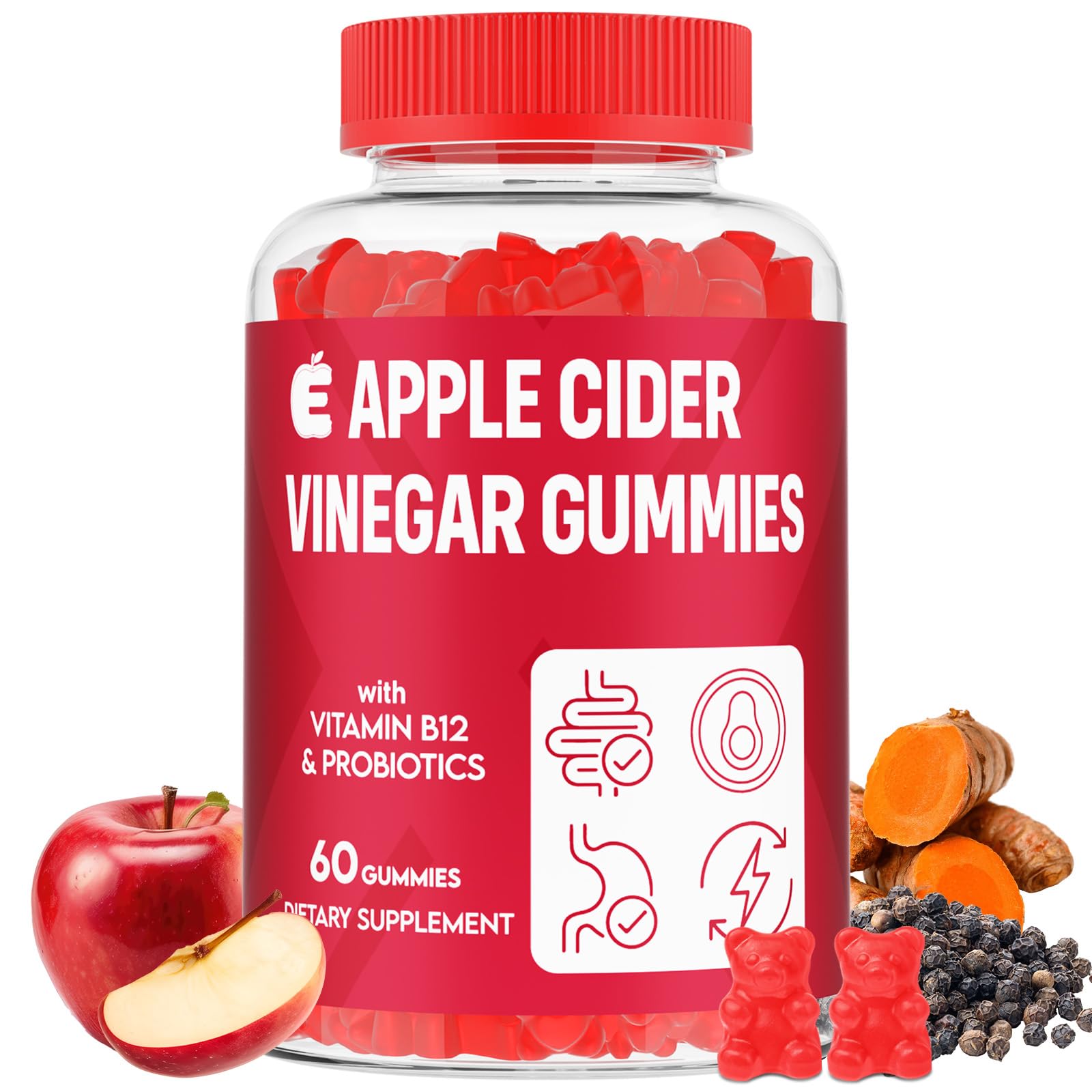 Apple Cider Vinegar Gummies 2000mg, Keto ACV Gummies with Probiotics, Keto Support & B12, Apple Cider Vinegar with Mother for Digestion, Metabolism, - dailyvitalstore