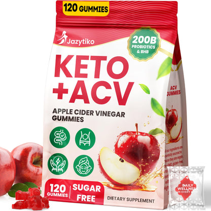 Apple Cider Vinegar Gummies, Advanced ACV Gummy with Probiotics, BHB, B12 and Keto Support - Keto Acv Gummies for Detox, Metabolism, Digestion, - dailyvitalstore