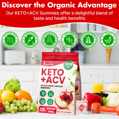 Apple Cider Vinegar Gummies, Advanced ACV Gummy with Probiotics, BHB, B12 and Keto Support - Keto Acv Gummies for Detox, Metabolism, Digestion, - dailyvitalstore