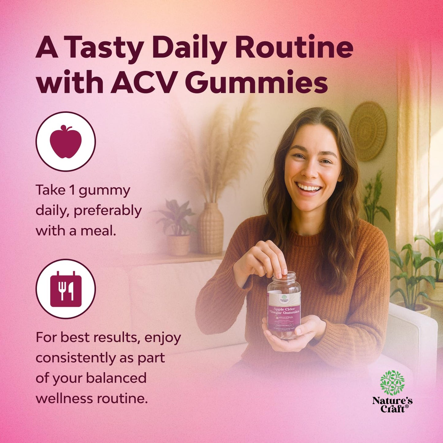 Apple Cider Vinegar Gummies with Mother - Cleanse & Detox ACV Gummies for Weight Loss, Gut Health, Bloating, Metabolism & Energy Support - dailyvitalstore