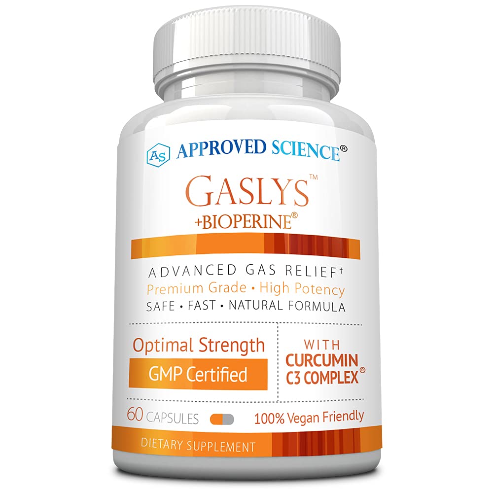 Approved Science® Gaslys™ - Soothe Digestive Tract, Alleviates Gas and Stomach Cramps - Artichoke Powder, Ginger, Fennel Seed - 60 Count - Pack of 1 - dailyvitalstore