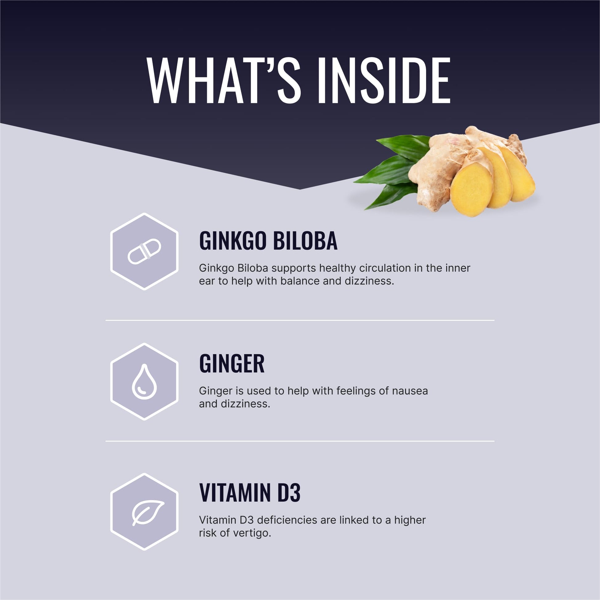 Approved Science VertiSyl - Ginkgo Biloba, Ginger, Vitamin D3, BioPerine - 60 Capsules - 1 Month Supply - dailyvitalstore