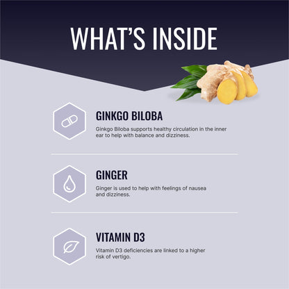 Approved Science VertiSyl - Ginkgo Biloba, Ginger, Vitamin D3, BioPerine - 60 Capsules - 1 Month Supply - dailyvitalstore