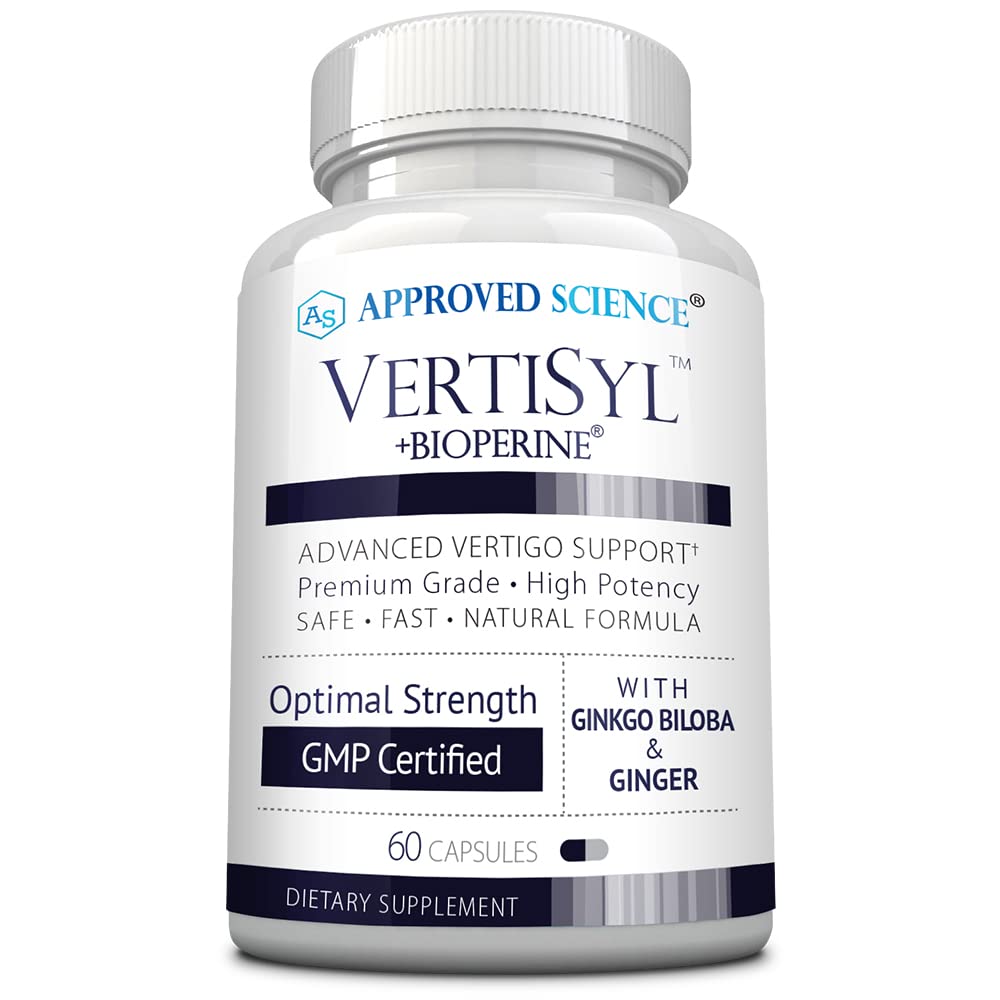 Approved Science VertiSyl - Ginkgo Biloba, Ginger, Vitamin D3, BioPerine - 60 Capsules - 1 Month Supply - dailyvitalstore