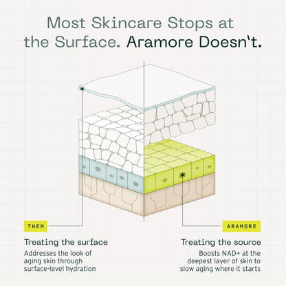 Aramore NAD+ Cell Energizing Skin Care Treatment with Proprietary NAD+ Precursor Complex, Clinically Proven to Target 12 Signs of Aging - 15ml - dailyvitalstore