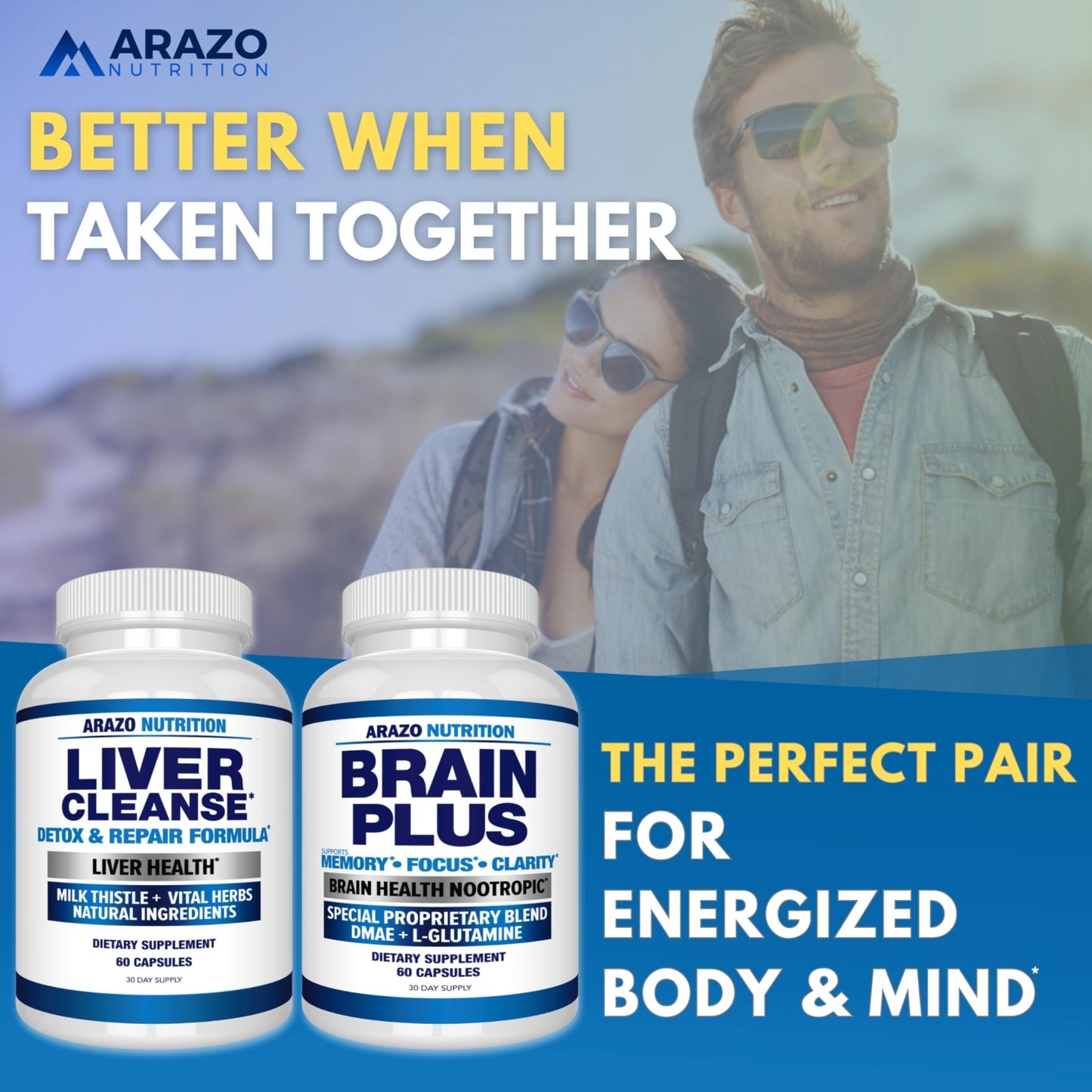 Arazo Nutrition Liver Cleanse Detox & Repair Formula – Milk Thistle Herbal Support Supplement: Silymarin, Beet - dailyvitalstore
