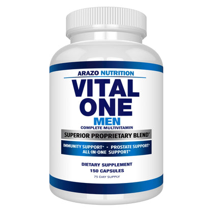 Arazo Nutrition Vital One Multivitamin for Men – Daily Wholefood Supplement - 150 Vegan - dailyvitalstore