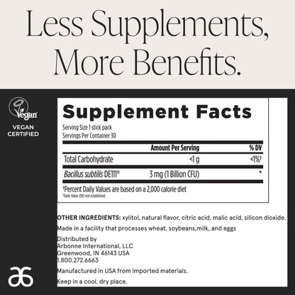 Arbonne BioticSticks Fast Melt Probiotic for Gut Health – Probiotics for Women, Men, and Kids – Gut Health Supplement – Vegan, Gluten-Free - dailyvitalstore