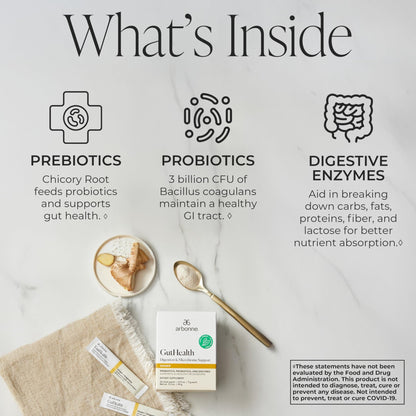 Arbonne Gut Health Digestion Support - Microbiome Prebiotic and Probiotic Drink Mix, Probiotic Powder and Prebiotic Powder - dailyvitalstore
