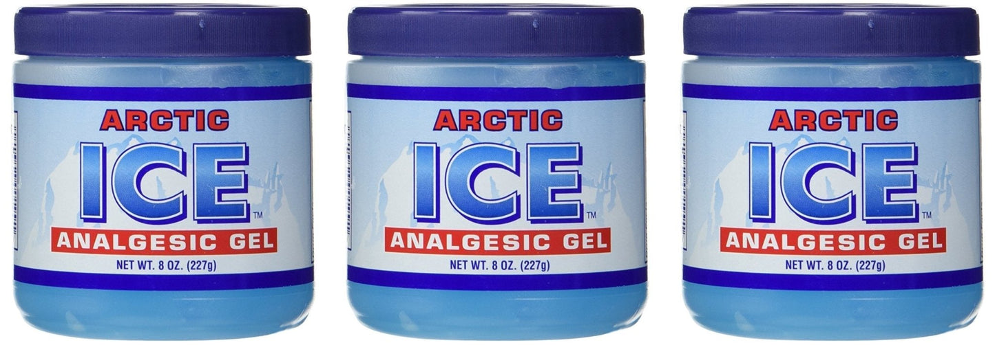 ARCTIC ICE 3 Pack (8 Oz Each) Topical Analgesic Gel for Pain Relief, Adults (Unisex) - dailyvitalstore